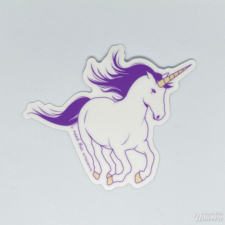 Glow-In-The-Dark Legendary Unicorn Sticker