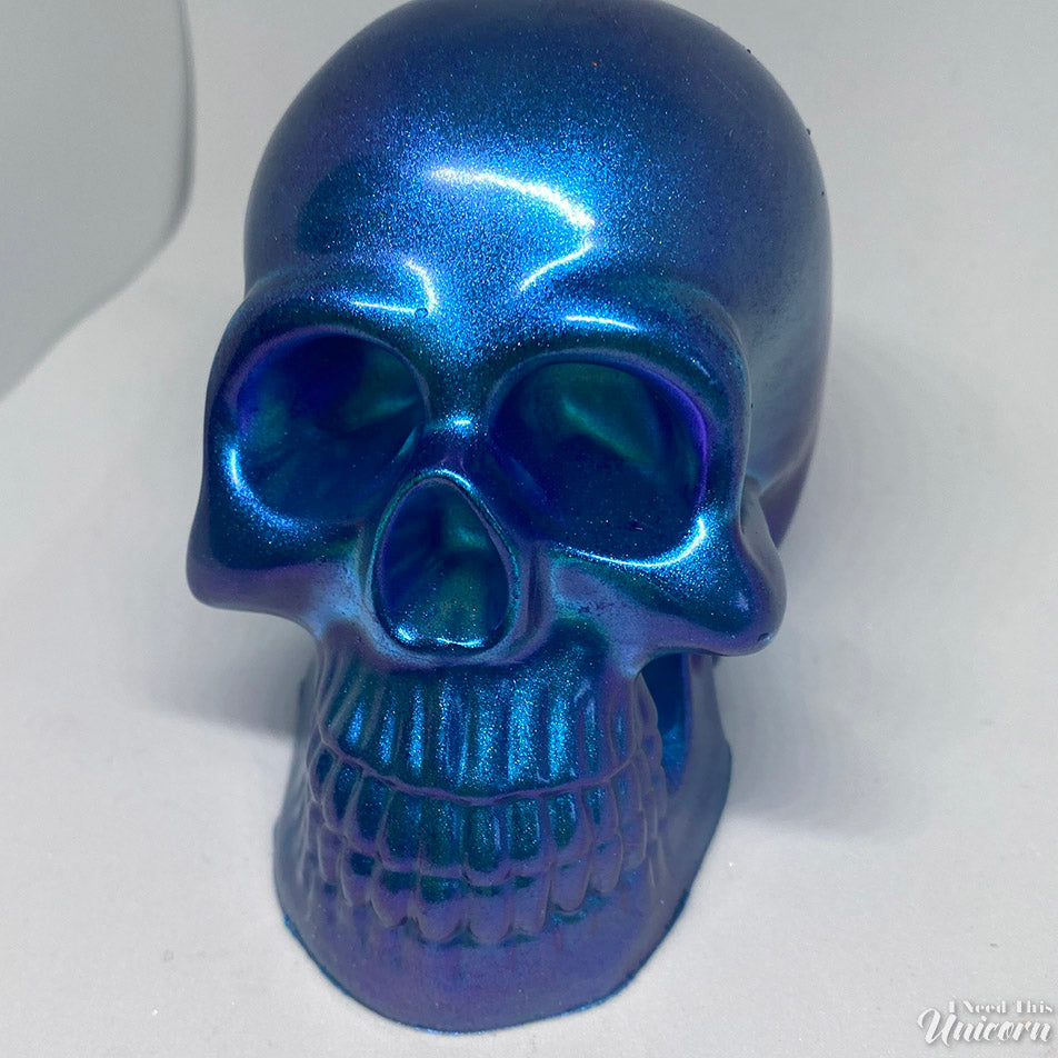Curse of The Blue Pearl Decorative Resin Skull