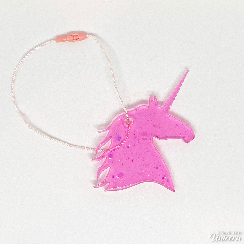 Unicorn Glitter Ornament- Pink