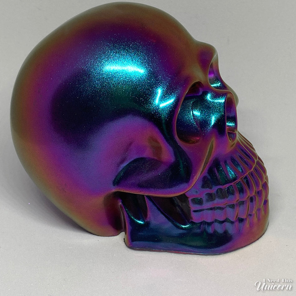 Temperence Duochromatic Decorative Resin Skull