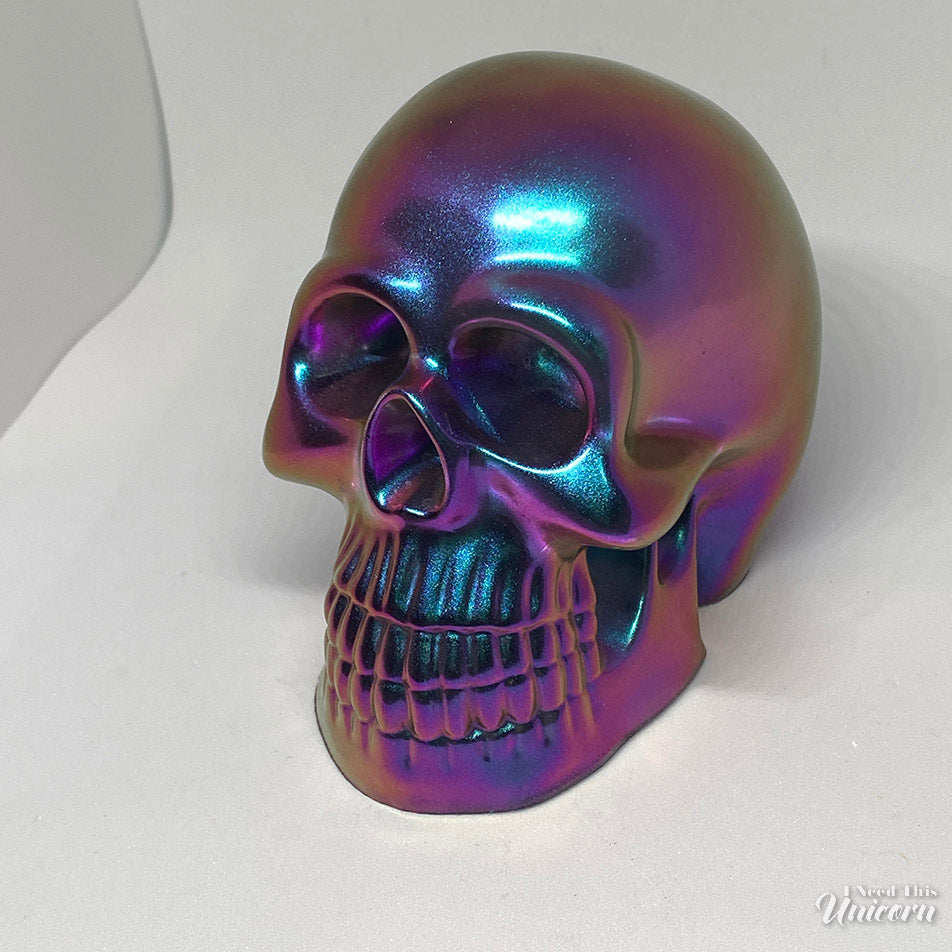 Temperence Duochromatic Decorative Resin Skull
