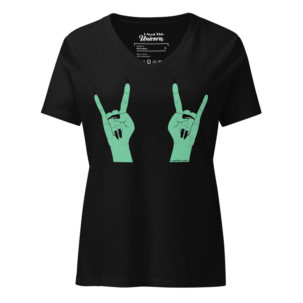 Metal Witch Women’s relaxed v-neck t-shirt